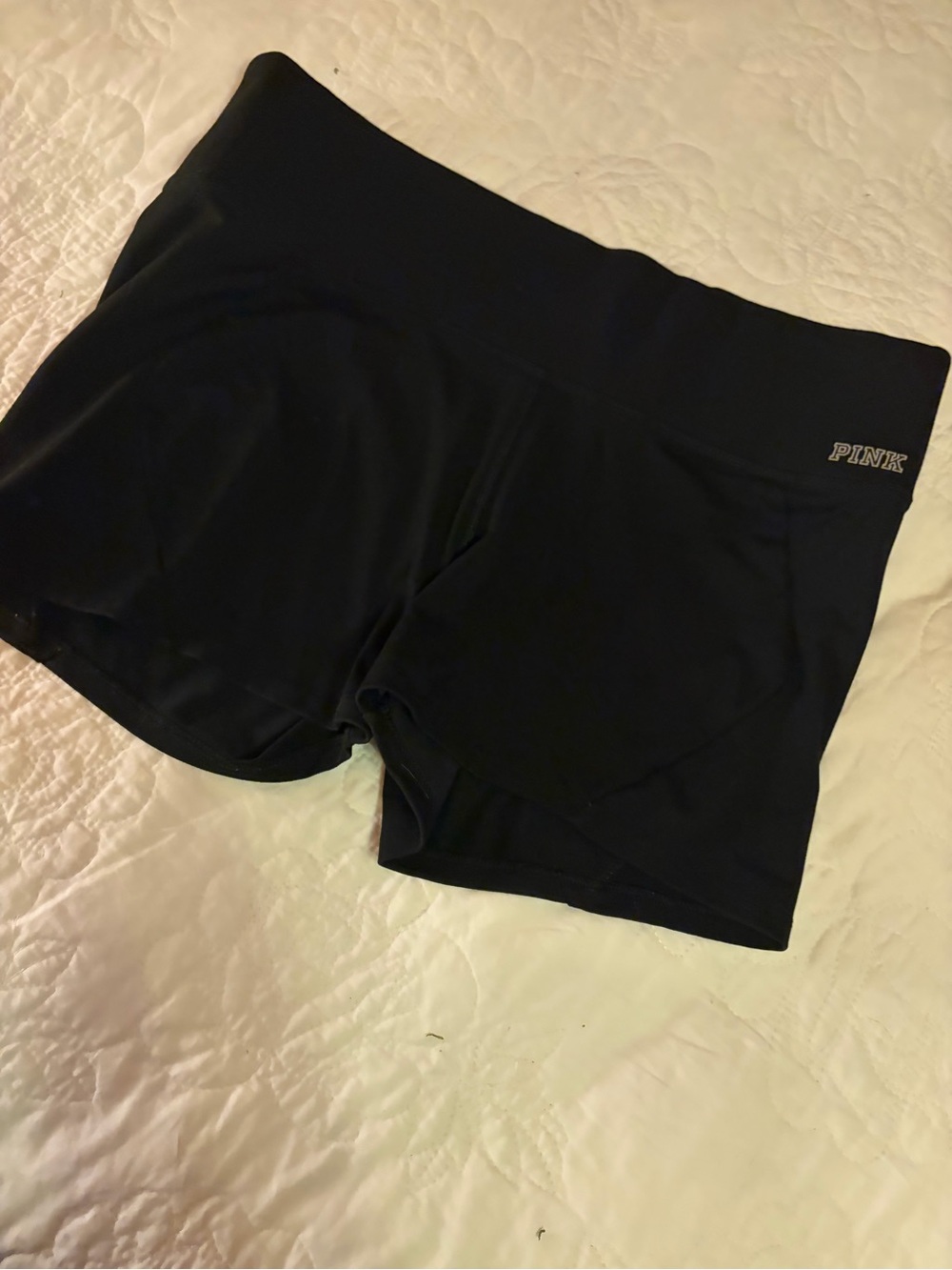 PINK Victoria's Secret Black High-Rise Bike Shorts